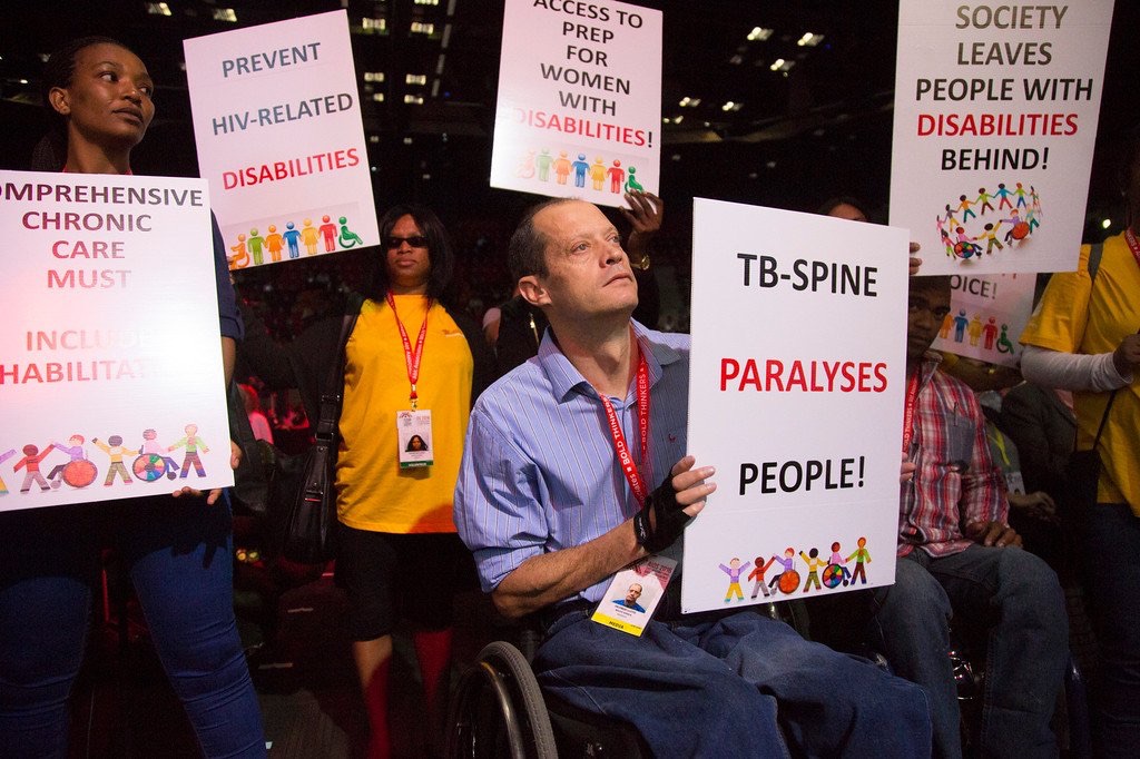 Dr Jacques Lloyd pictured in solidarity at the World Aids conference, Durban 2016