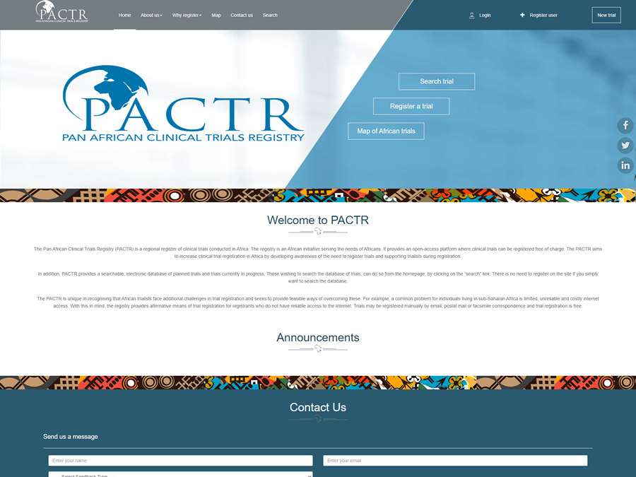 Pan African Clinical Trials Registry