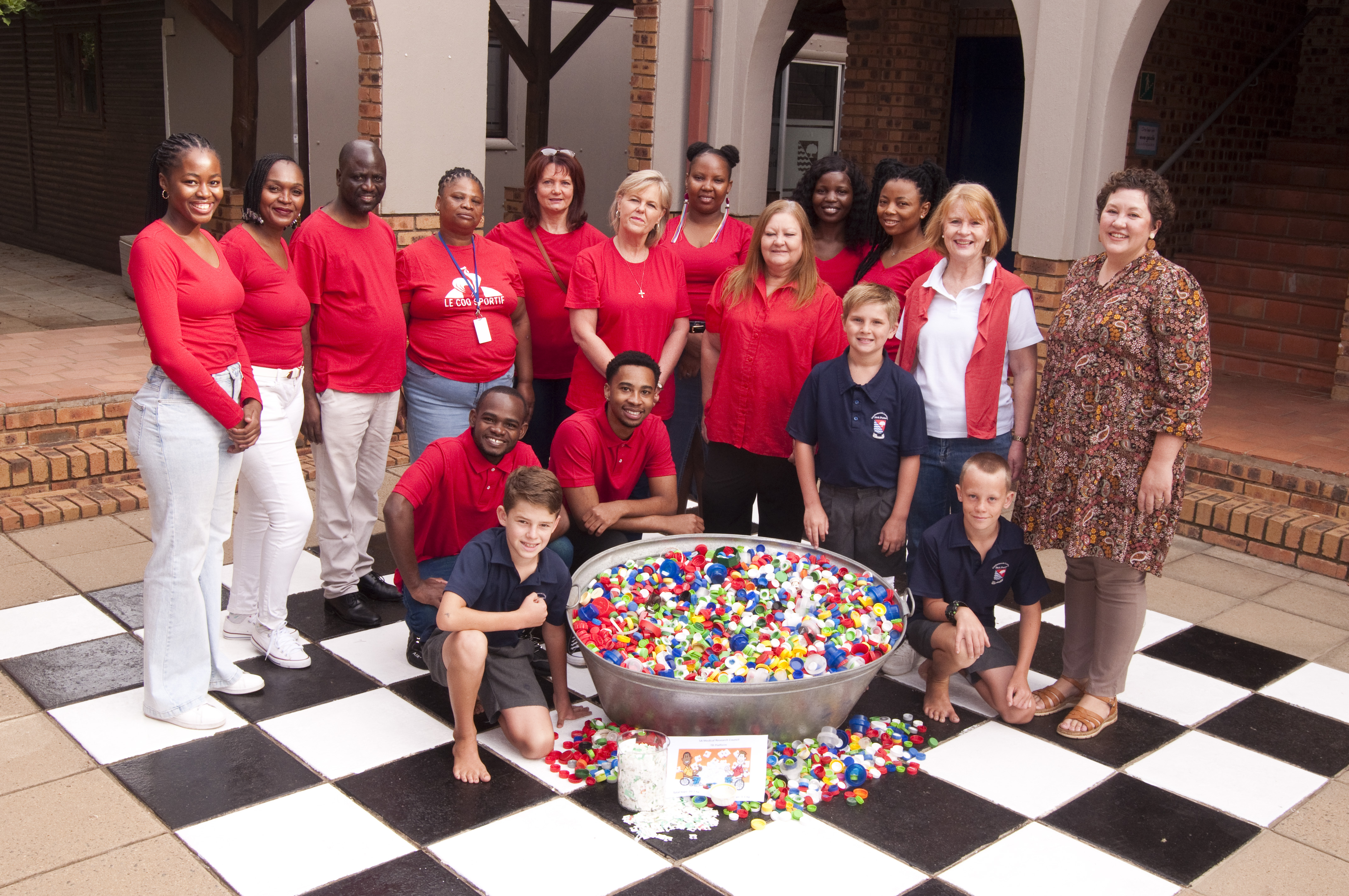 SAMRC TB Platform Team Donates Bottle Caps to Dirk Postma Primary School for TB Day