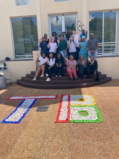 SAMRC TB Platform Team Donates Bottle Caps to Dirk Postma Primary School for TB Day