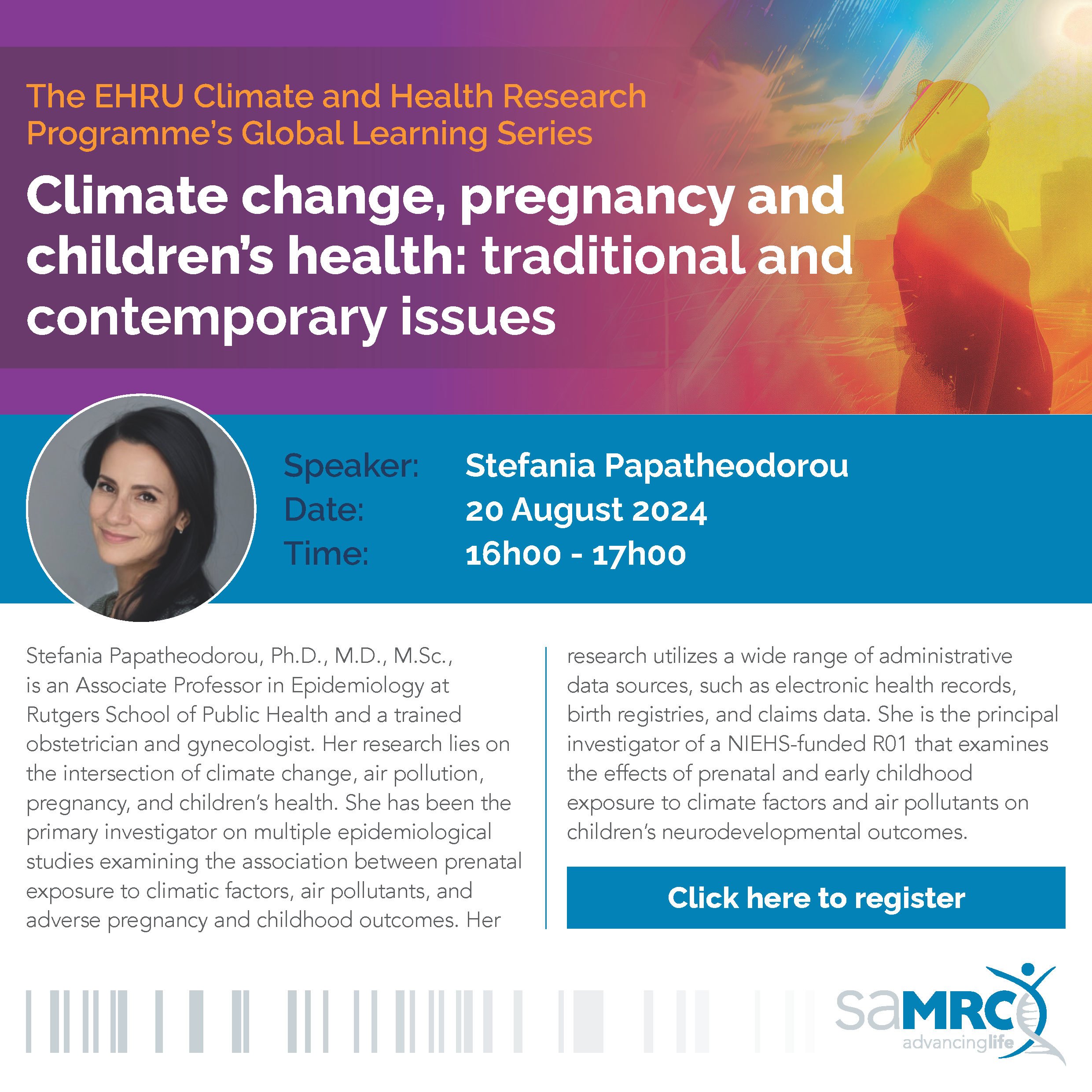The EHRU Climate and Health Research Programme’s Global Learning Series