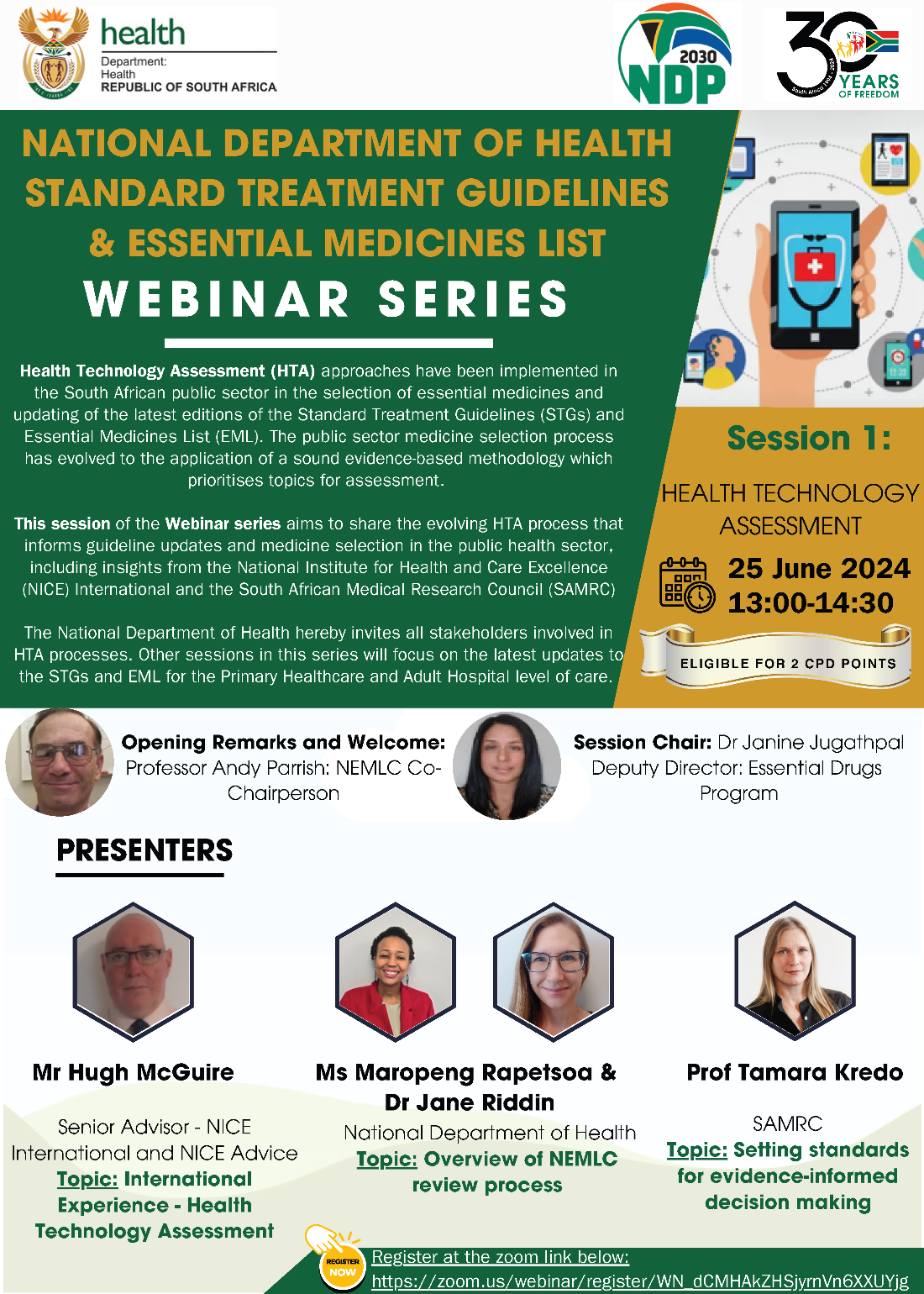 Webinar Series - NDoH Standard Treatment Guidelines & Essential Medicines List - 25 June 2024