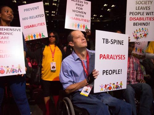 Dr Jacques Lloyd pictured in solidarity at the World Aids conference, Durban 2016